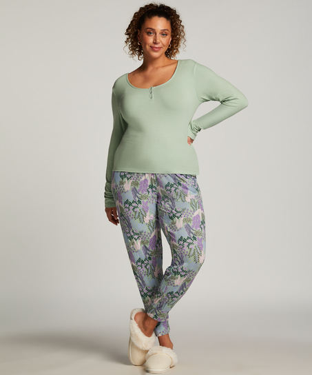 Top de pyjama Rib, Vert