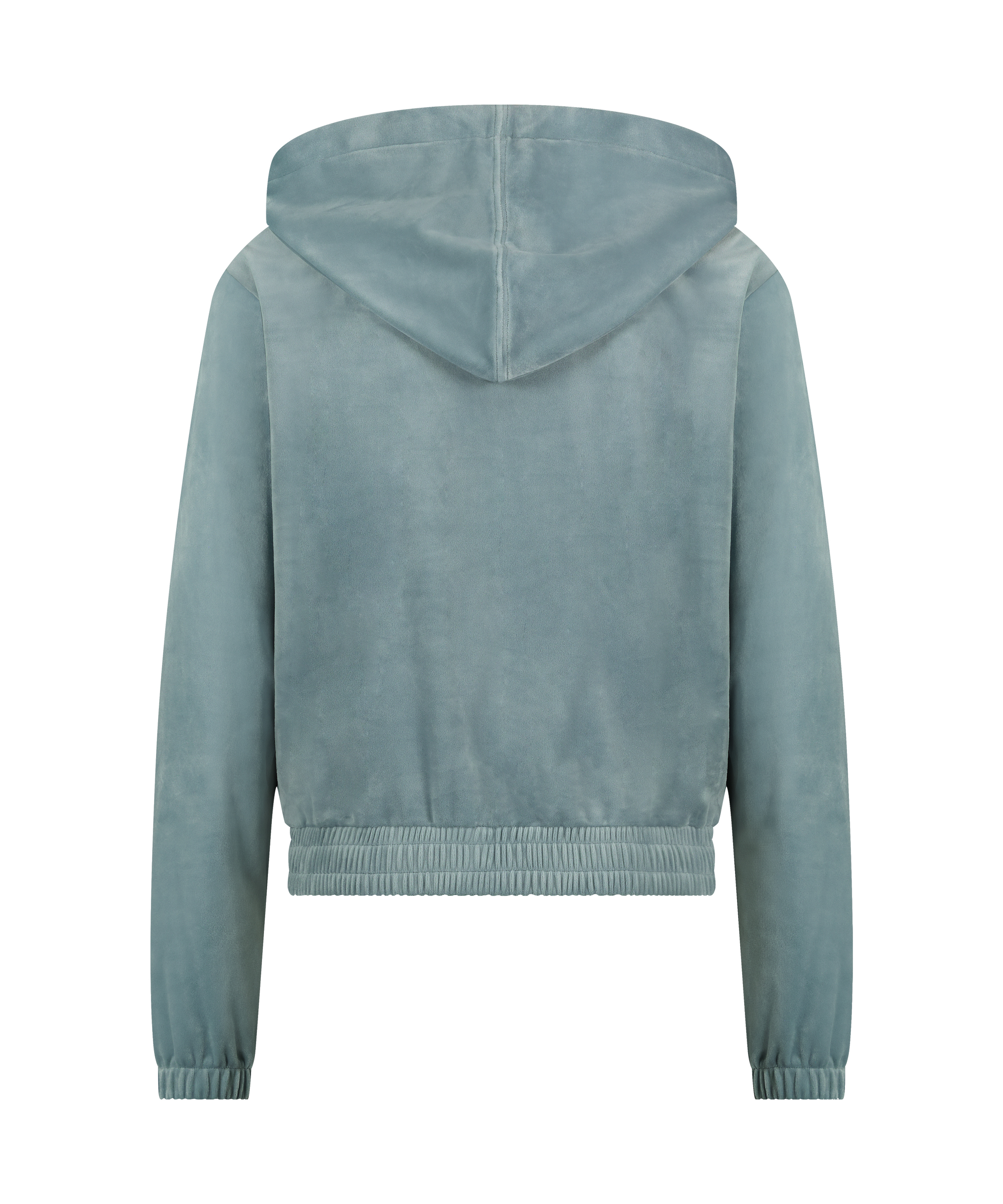 Hoodie jas Velours, Blauw, main