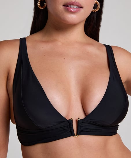 Haut de bikini triangle Luna, Noir