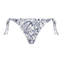 Bas de bikini brésilien tanga Paisley, Blanc