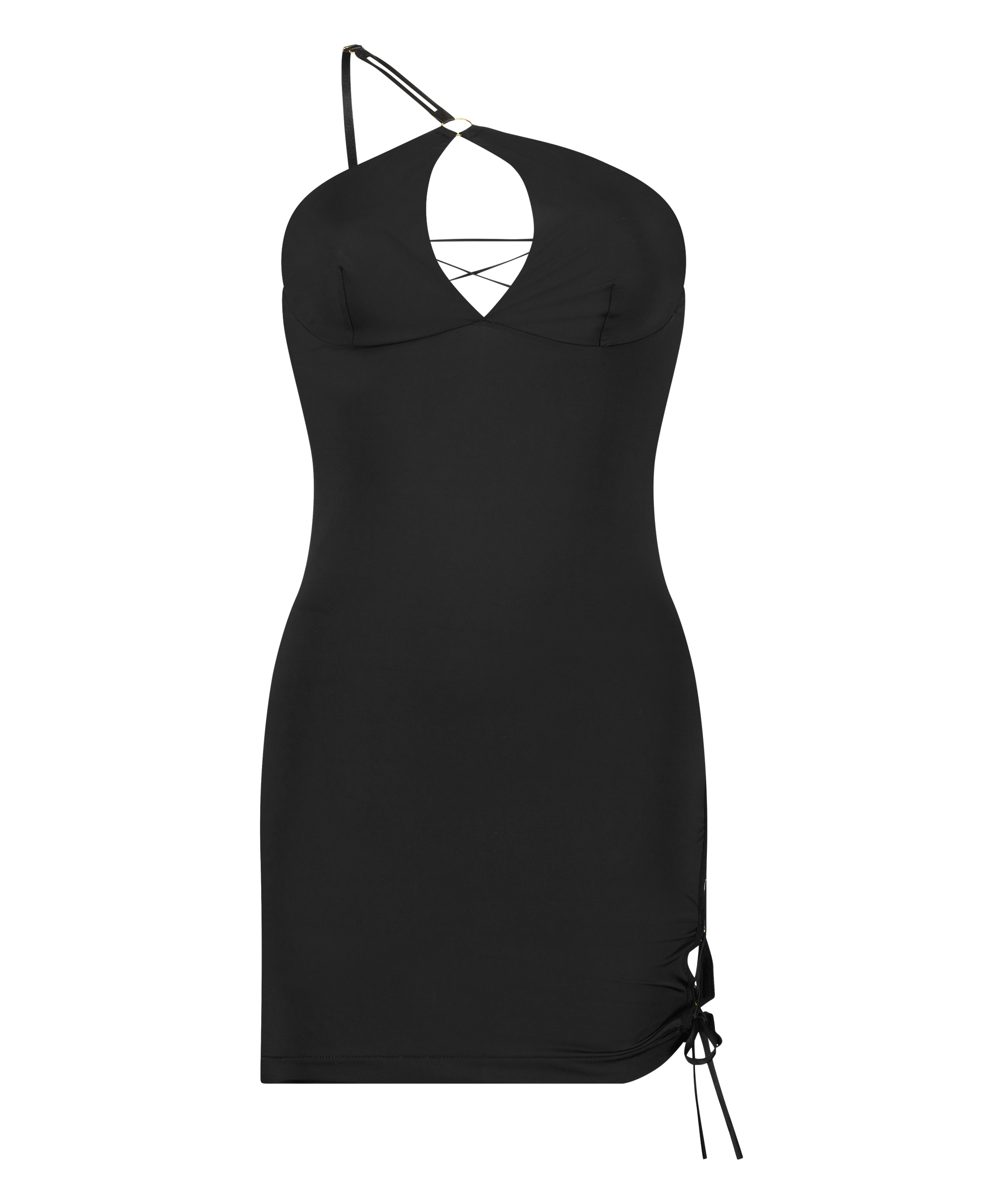 Slipdress Cici, Zwart, main