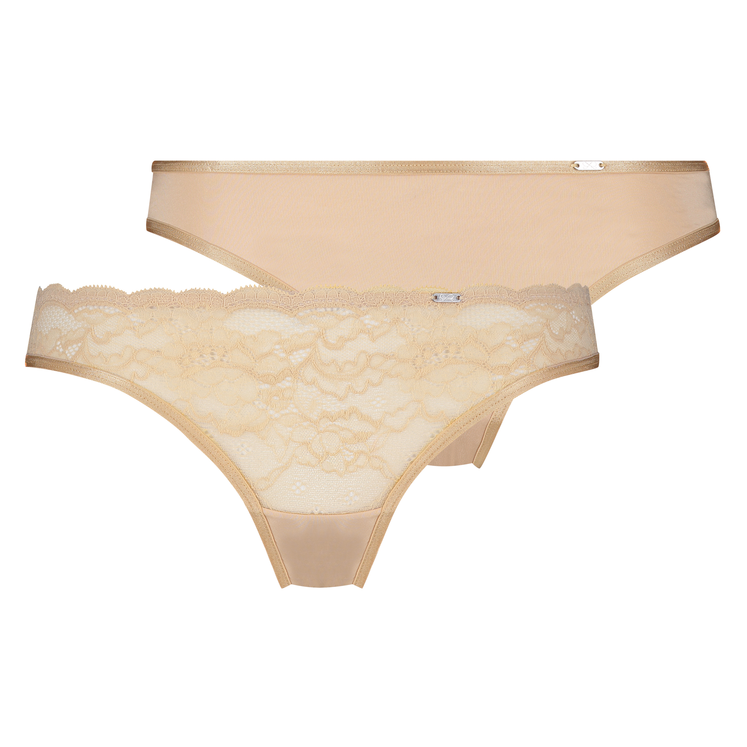 Lot de 2 strings Angie, Beige, main