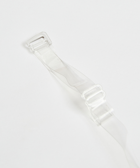 Transparante bh bandjes cup D+, Wit