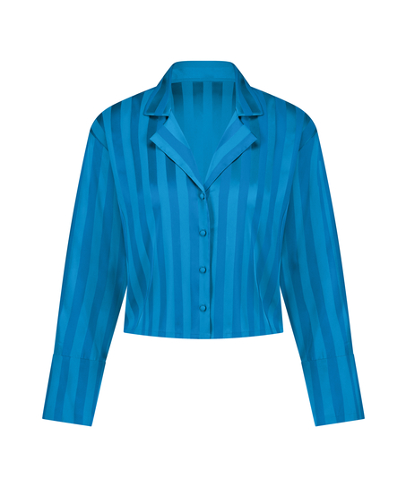 Jacket lange mouwen Satijn, Blauw