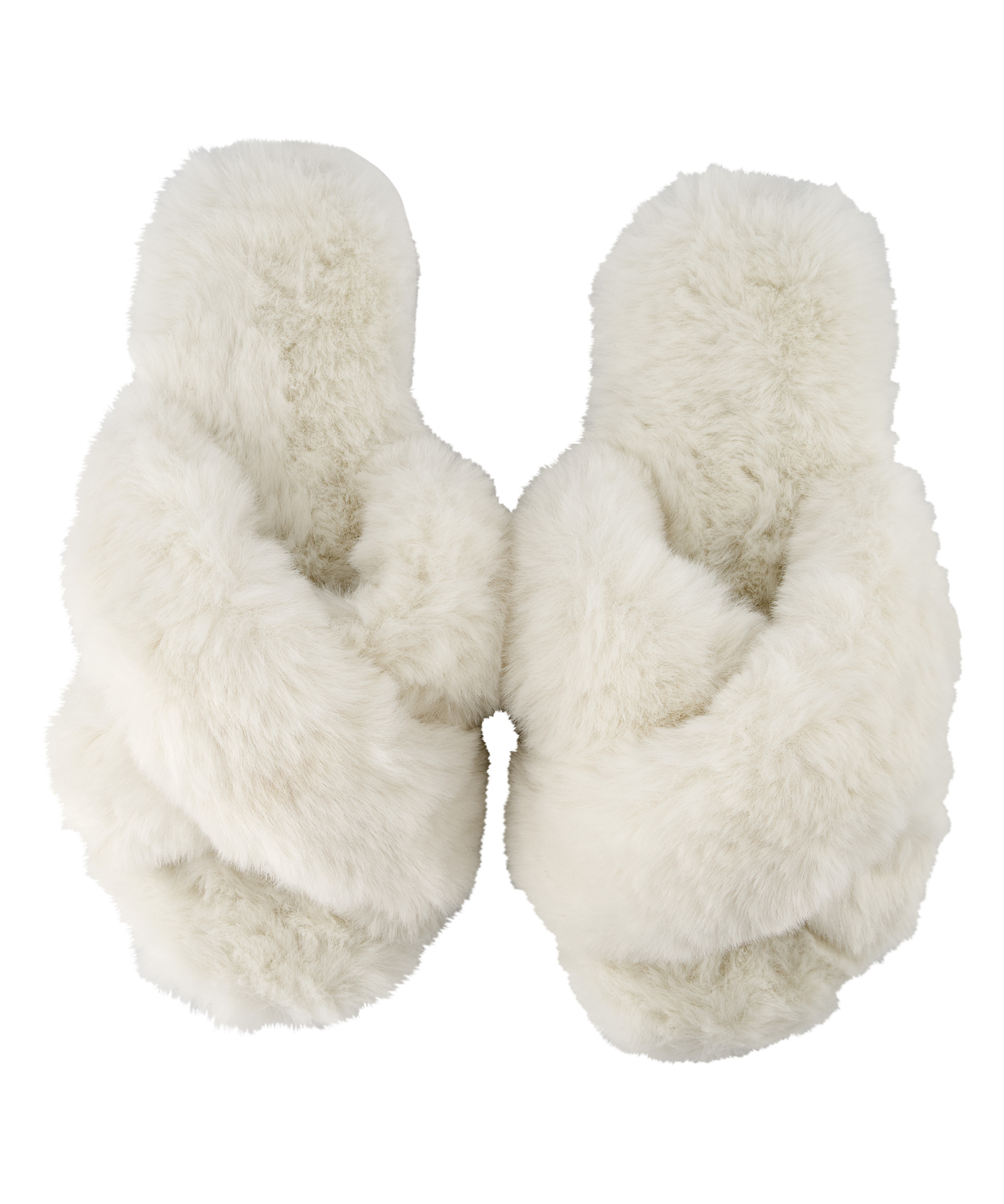 Pantoufles Fake Fur, Blanc, main