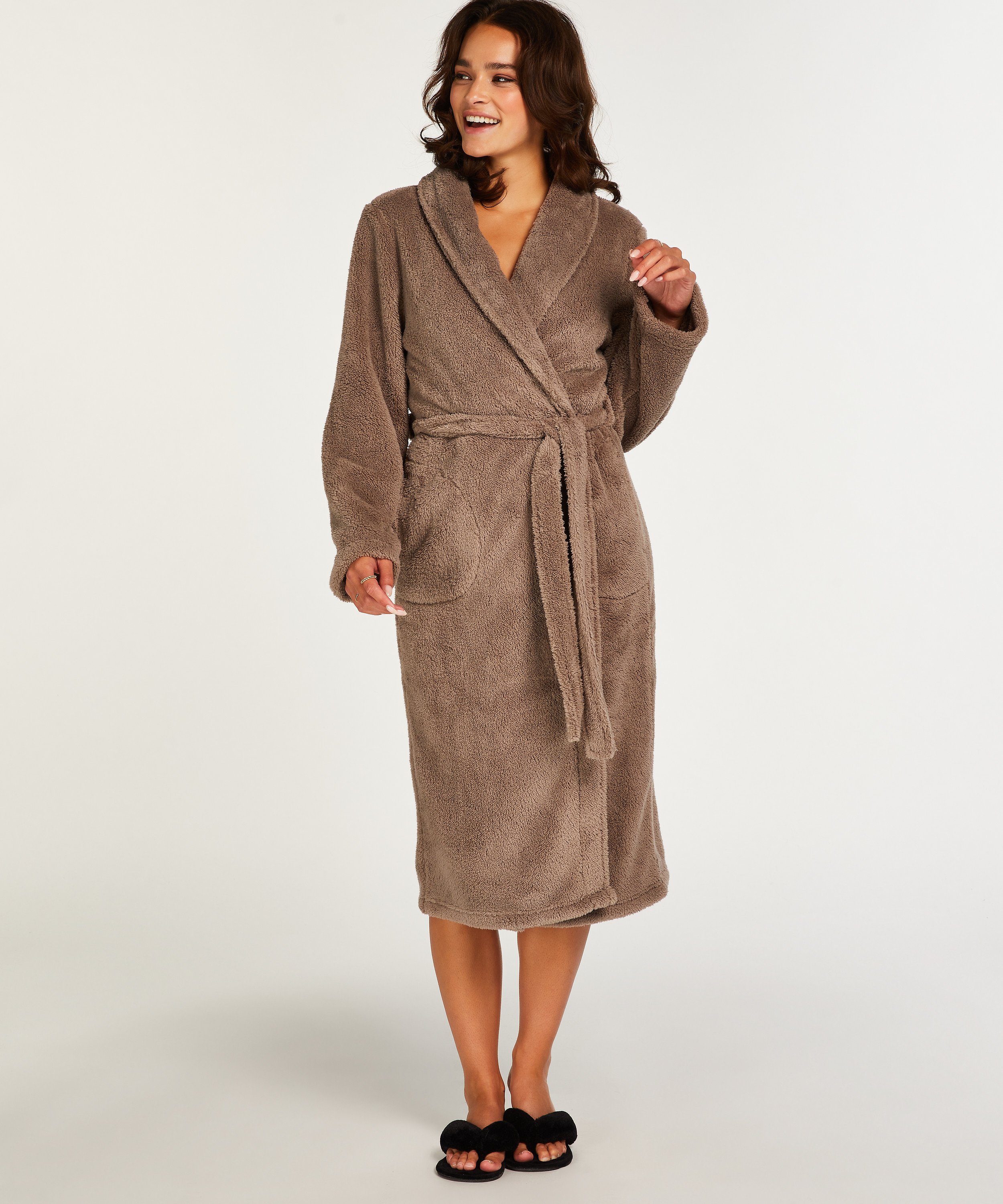 Badjas Fleece, Beige, main