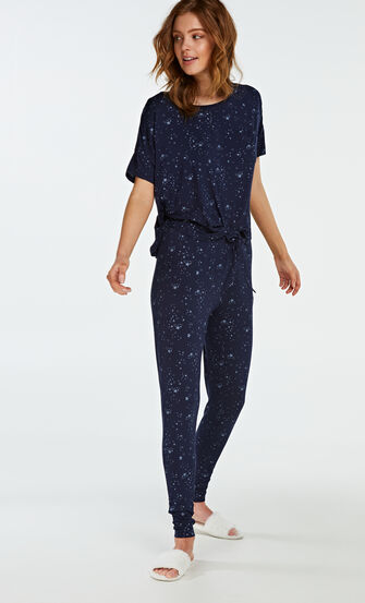 Pyjamabroek Jersey, Blauw