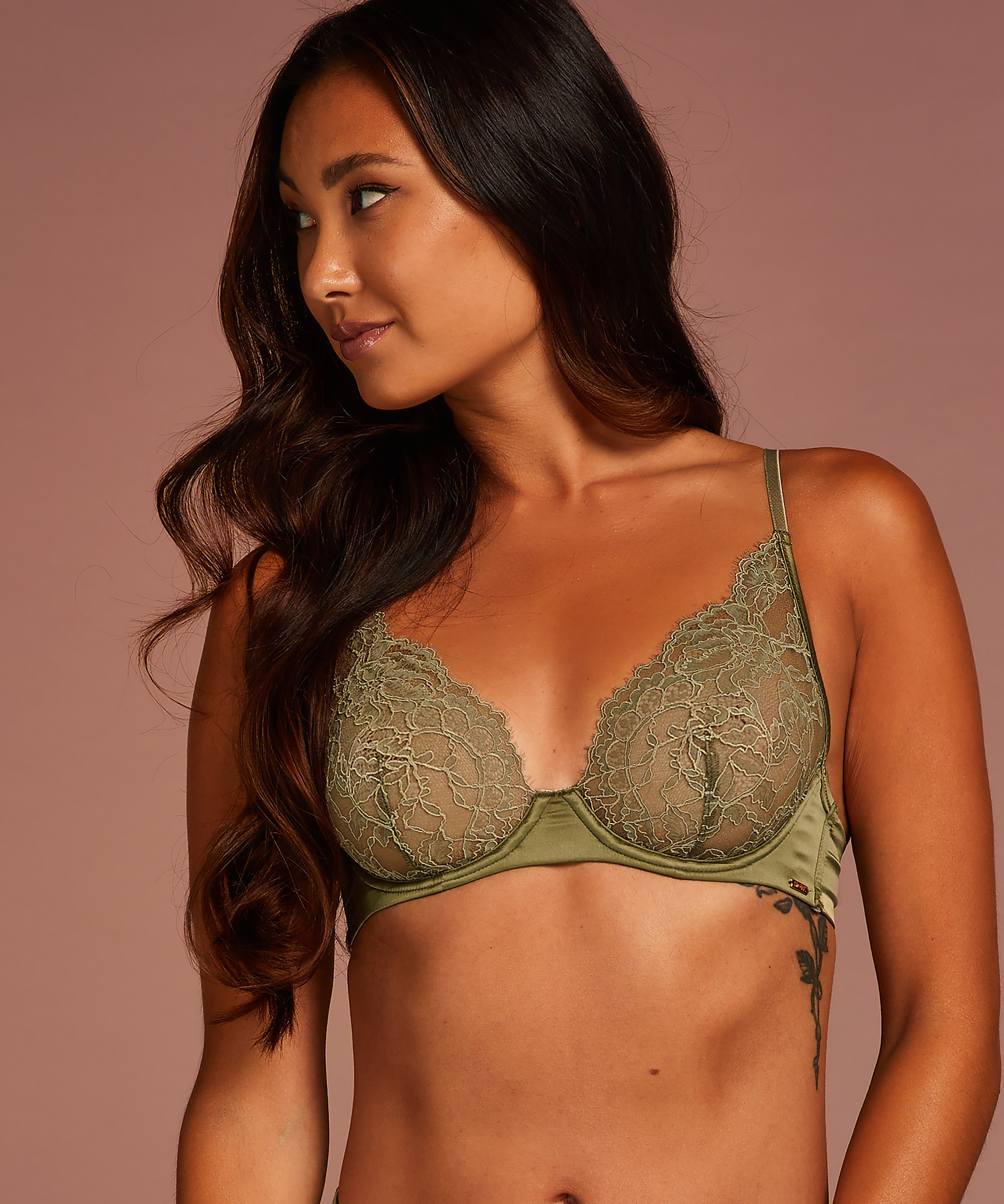 Soutien-gorge &agrave; armatures non-form&eacute; Cecile, Vert, main