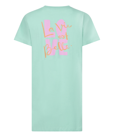 Nachthemd ronde hals, Groen