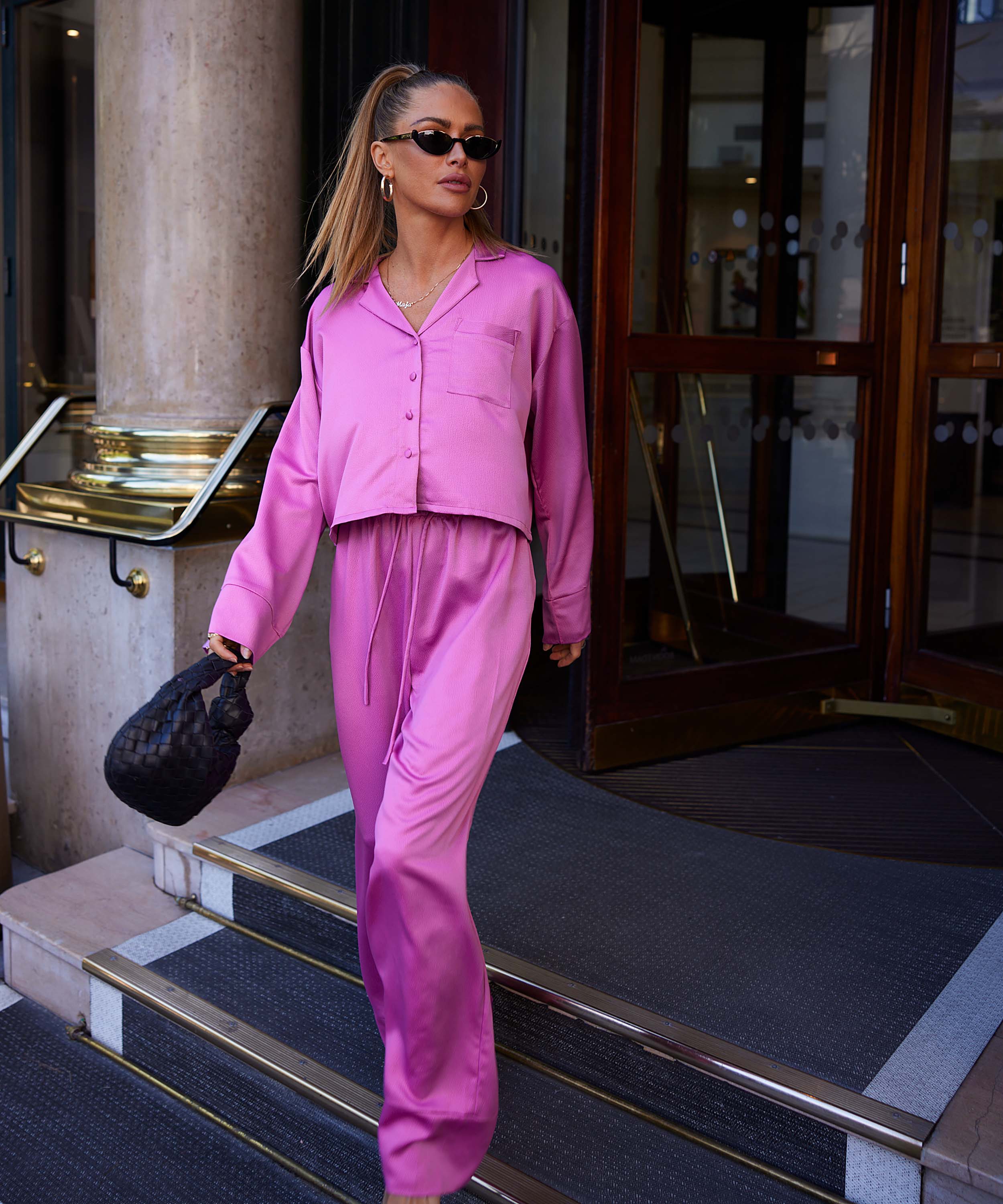 Broek Satijn, Paars, main