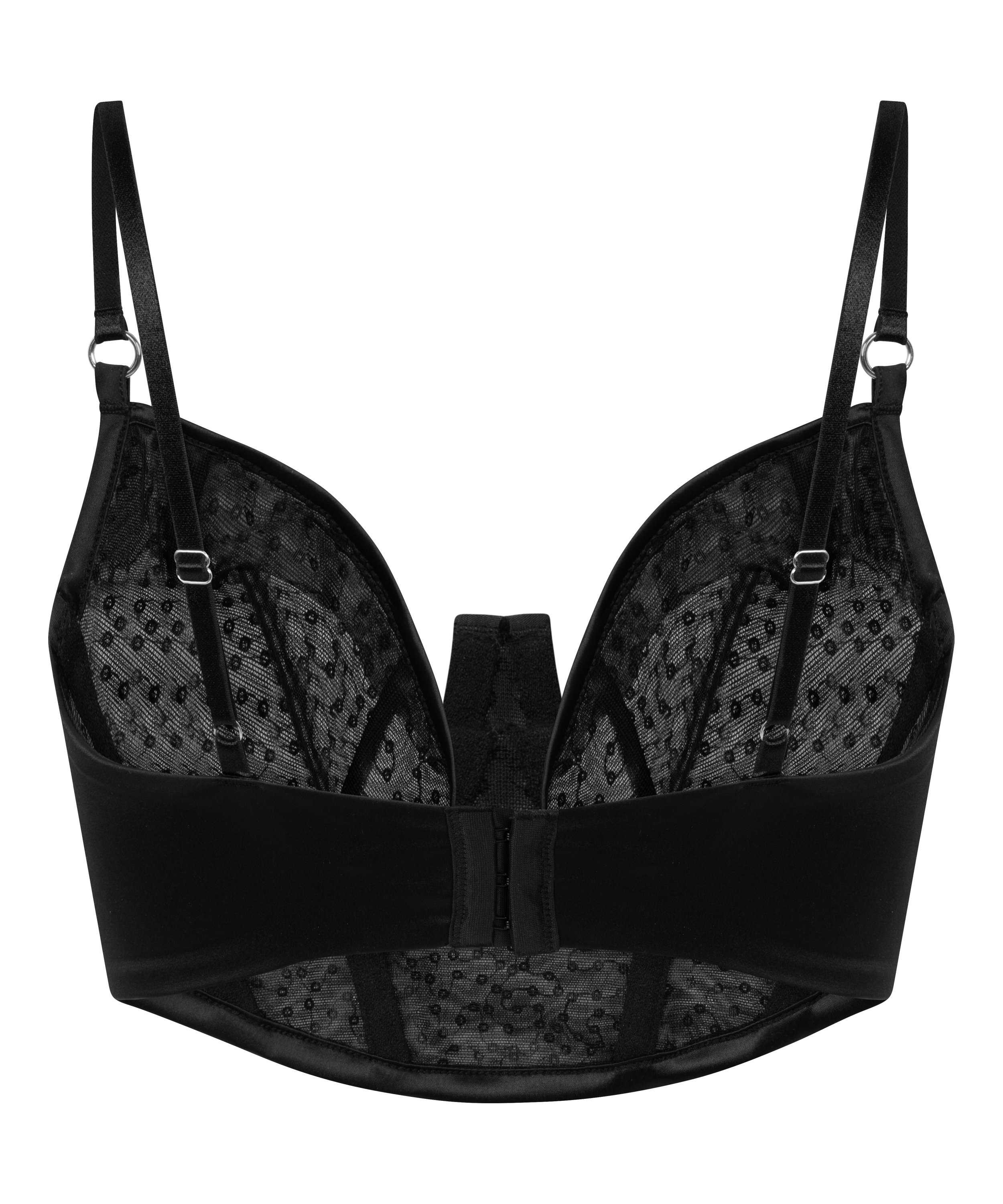 Soutien-gorge &agrave; armatures non-rembourr&eacute; longline Elle, Noir, main