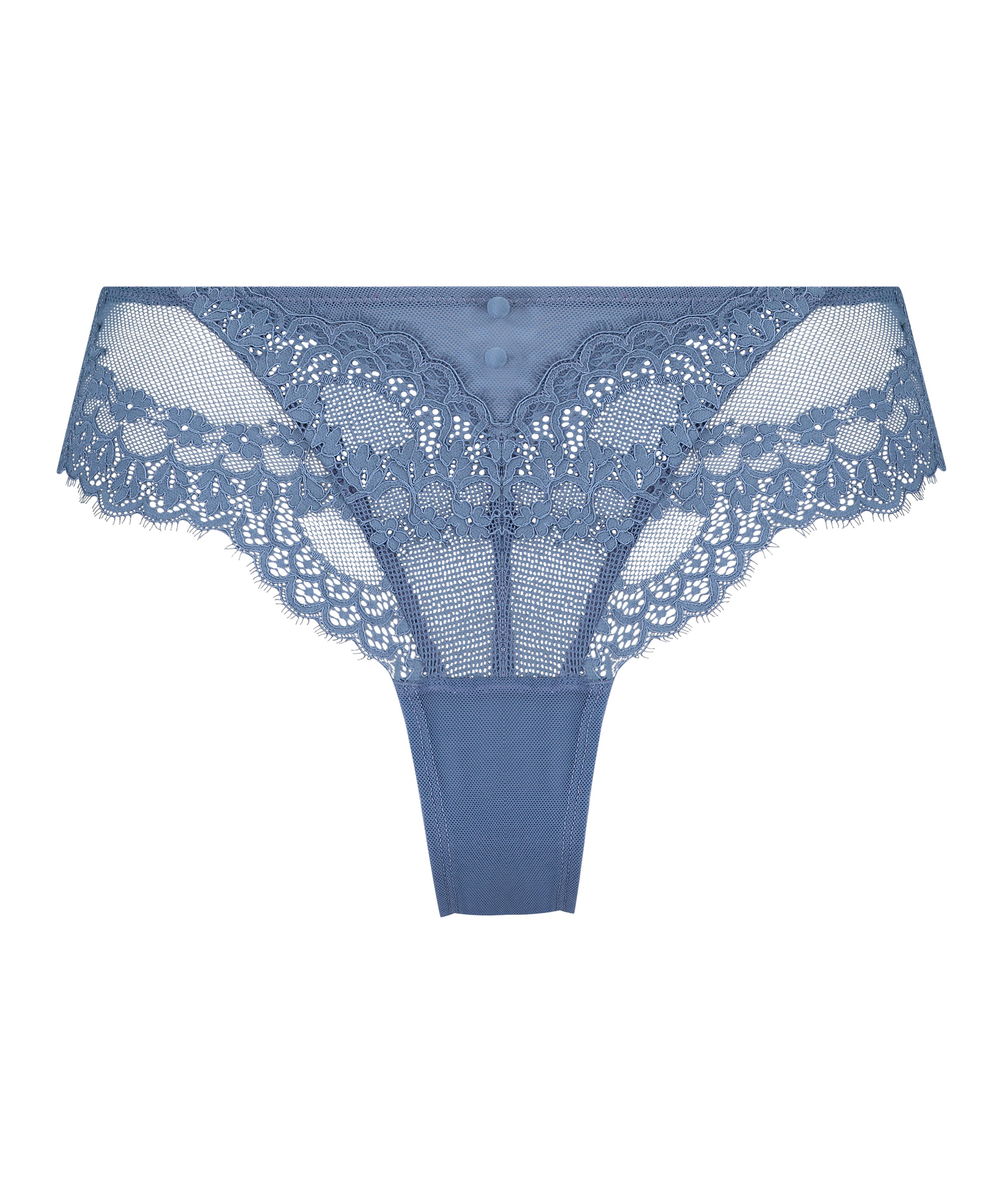 Slip brésilien Daisy, Bleu, main