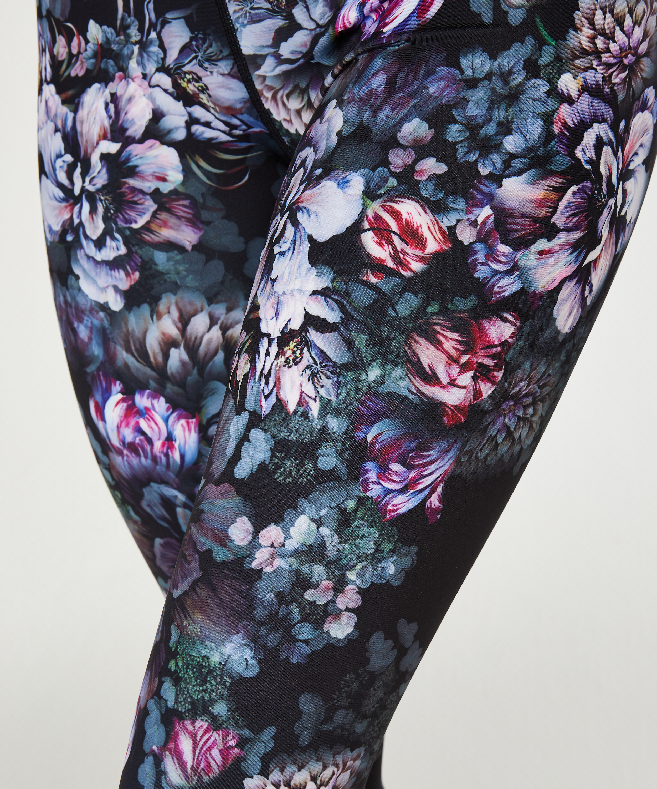 HKMX High Waisted Sportlegging Flower, Zwart, main