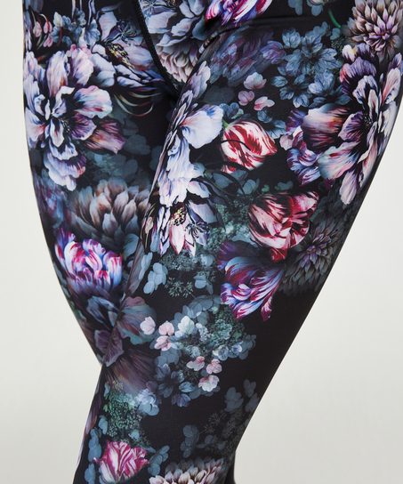 HKMX High Waisted Sportlegging Flower, Zwart