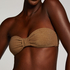 Haut de bikini bandeau Goldie Shimmer, Jaune