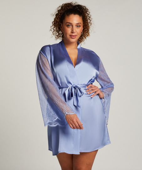 Kimono Satin, Bleu