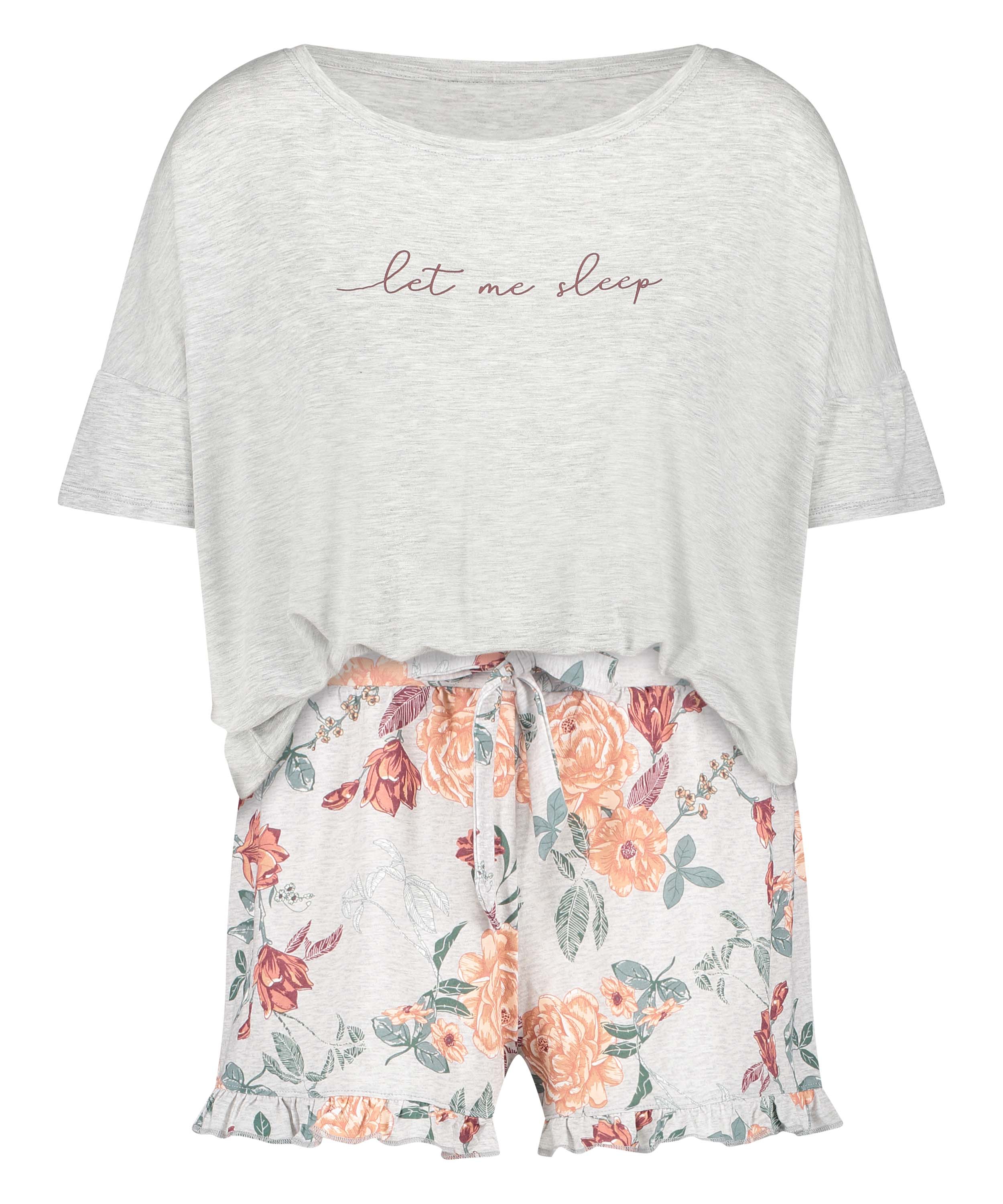 Korte pyjama set, Grijs, main