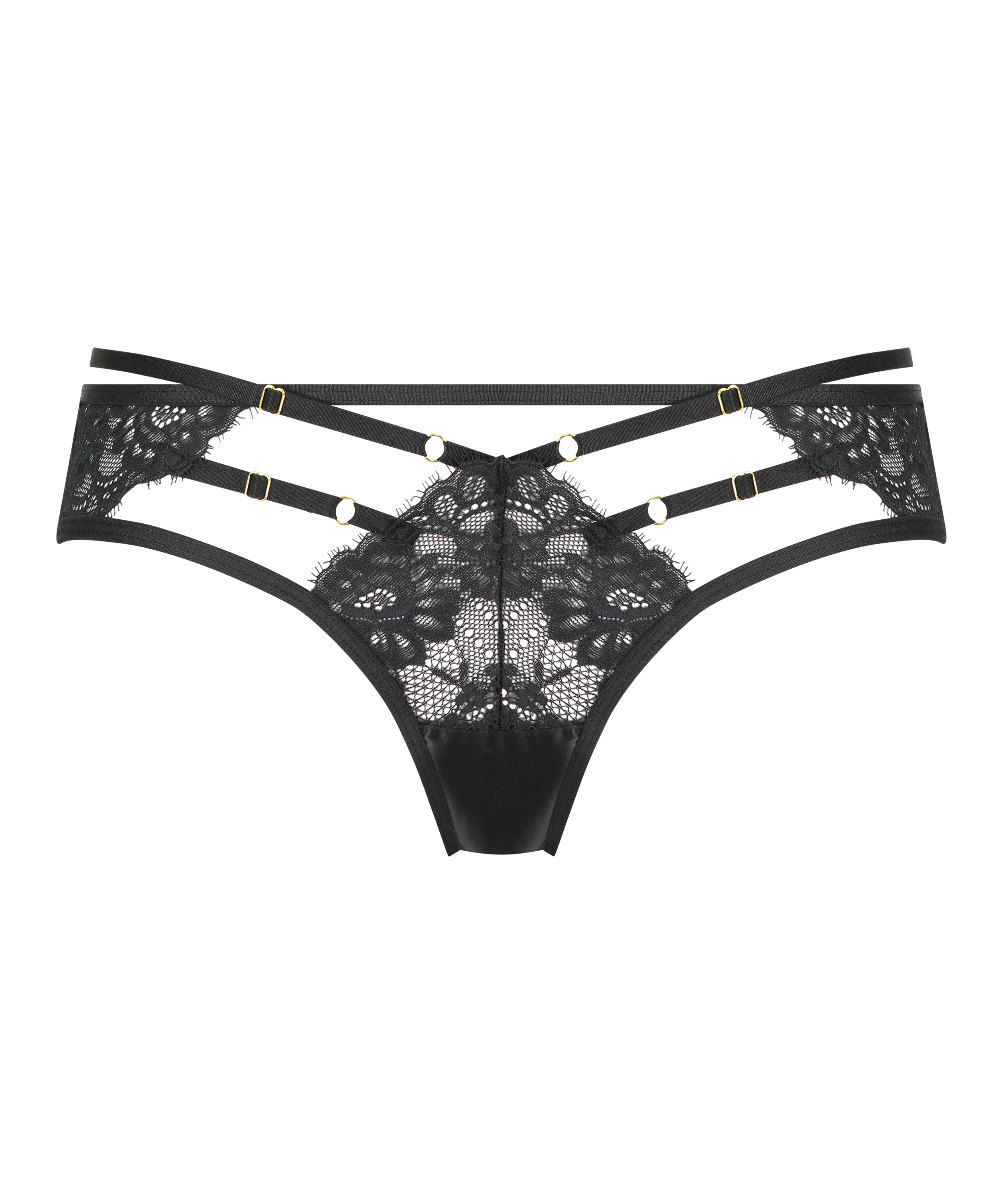 Slip br&eacute;silien Iggy, Noir, main