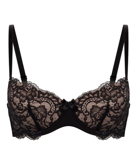 Voorgevormde beugel bh Teddy, Zwart