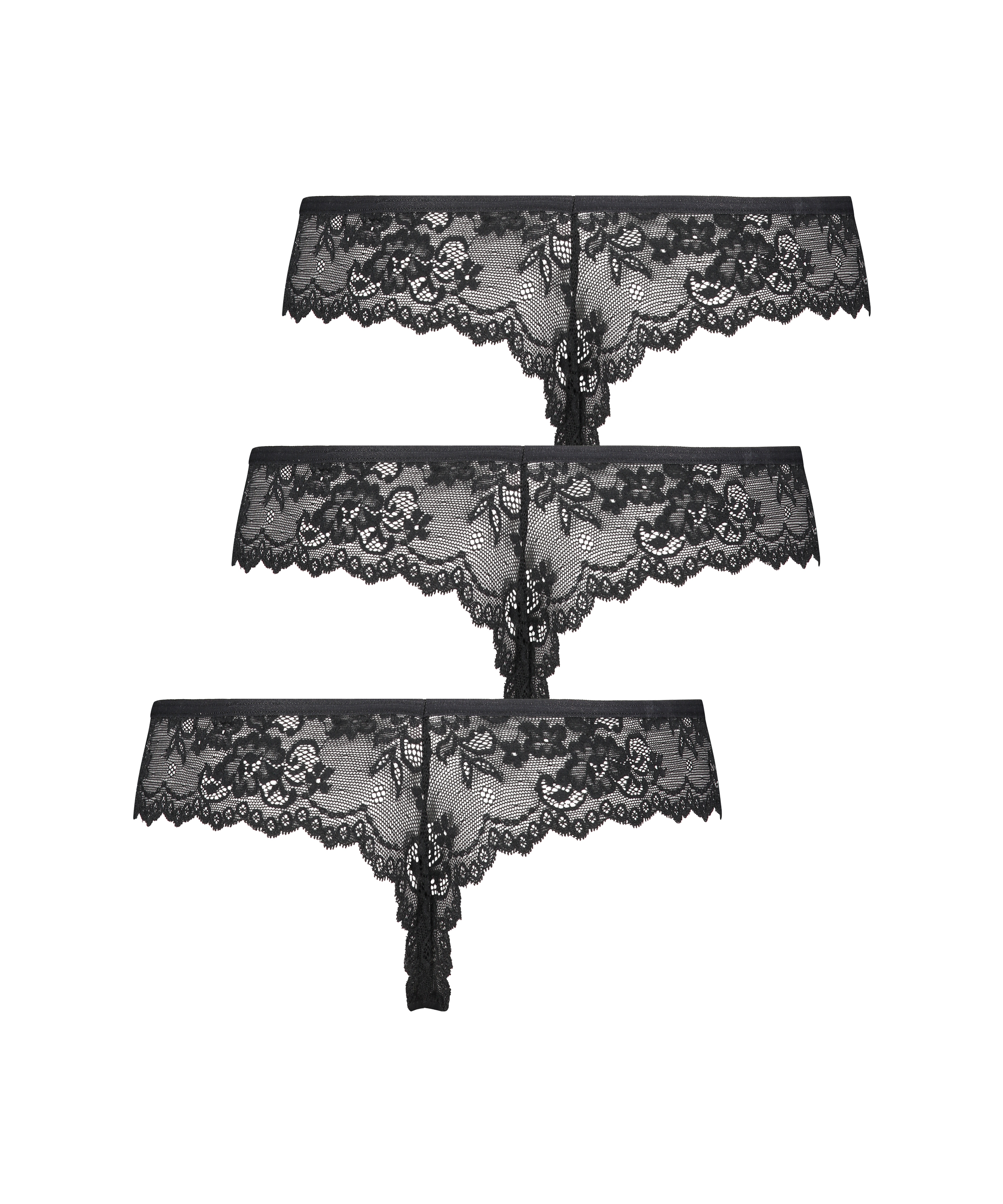 3-pack Invisible String, Zwart, main