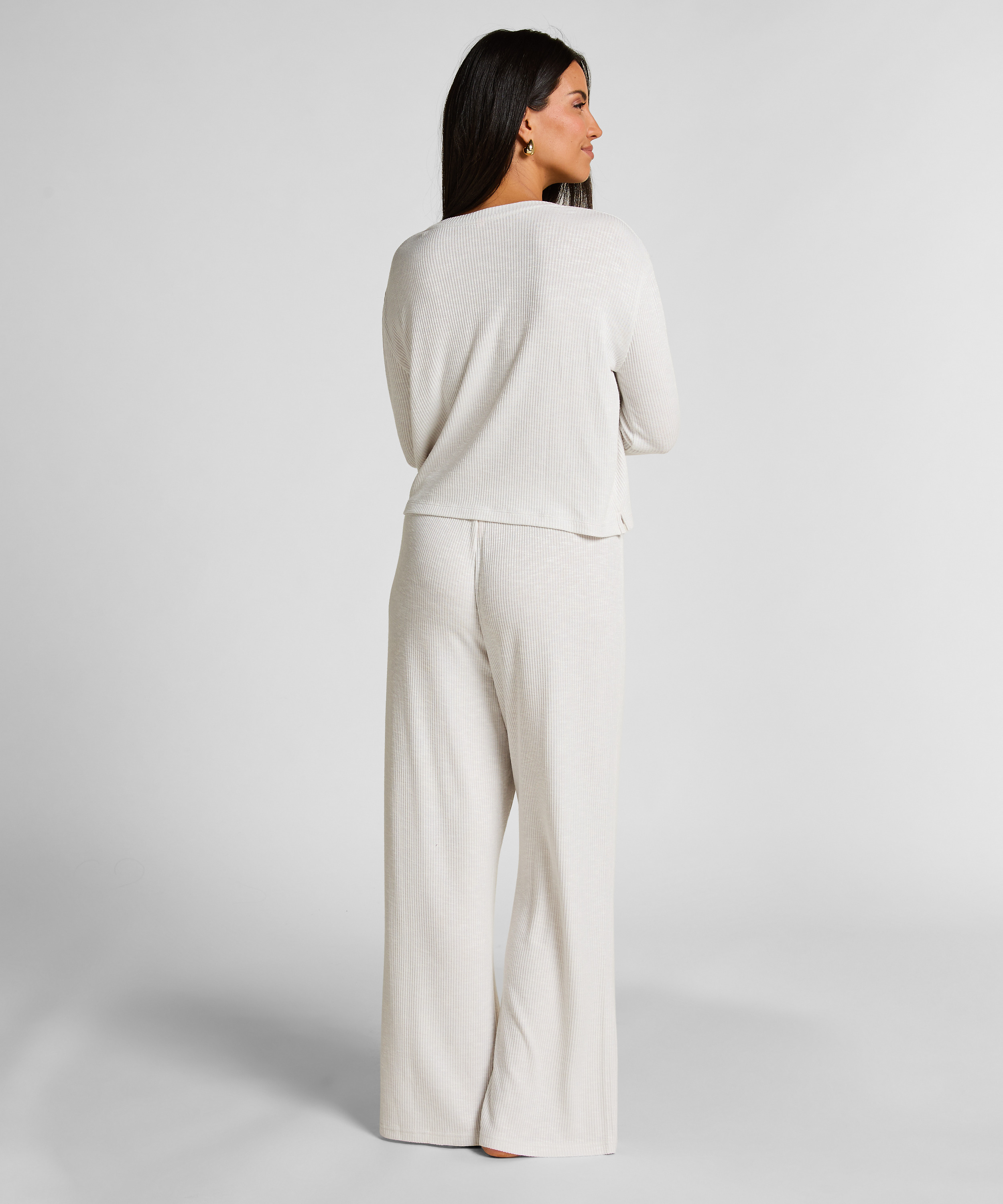 Pyjamabroek Pointelle, Beige, main