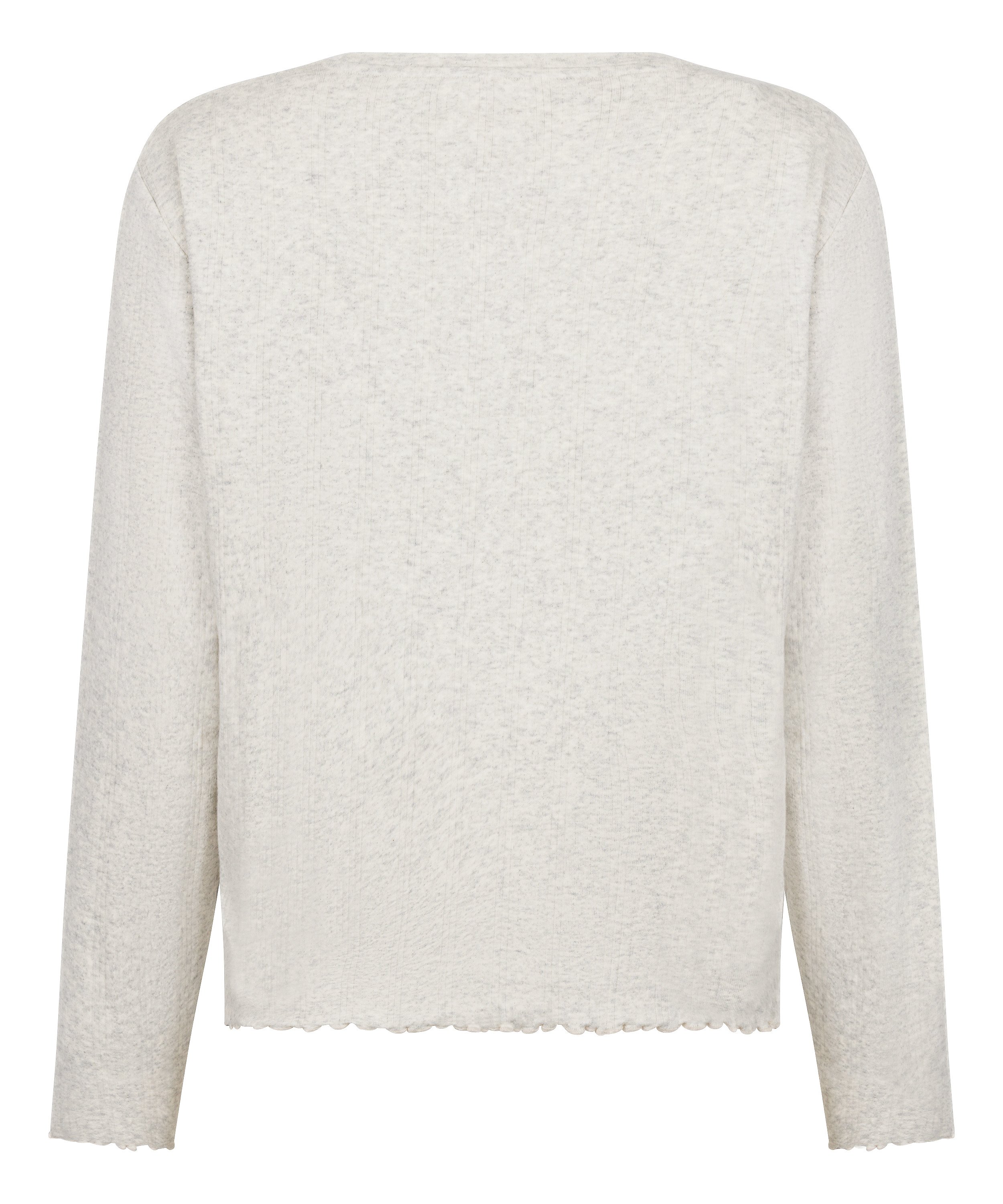 Pyjama Top Loose Pointelle, Gris, main