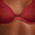 Soutien-gorge non rembourr&eacute; &agrave; armatures Hana, Rouge