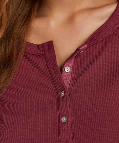Pyjamatop lange mouwen, Rood
