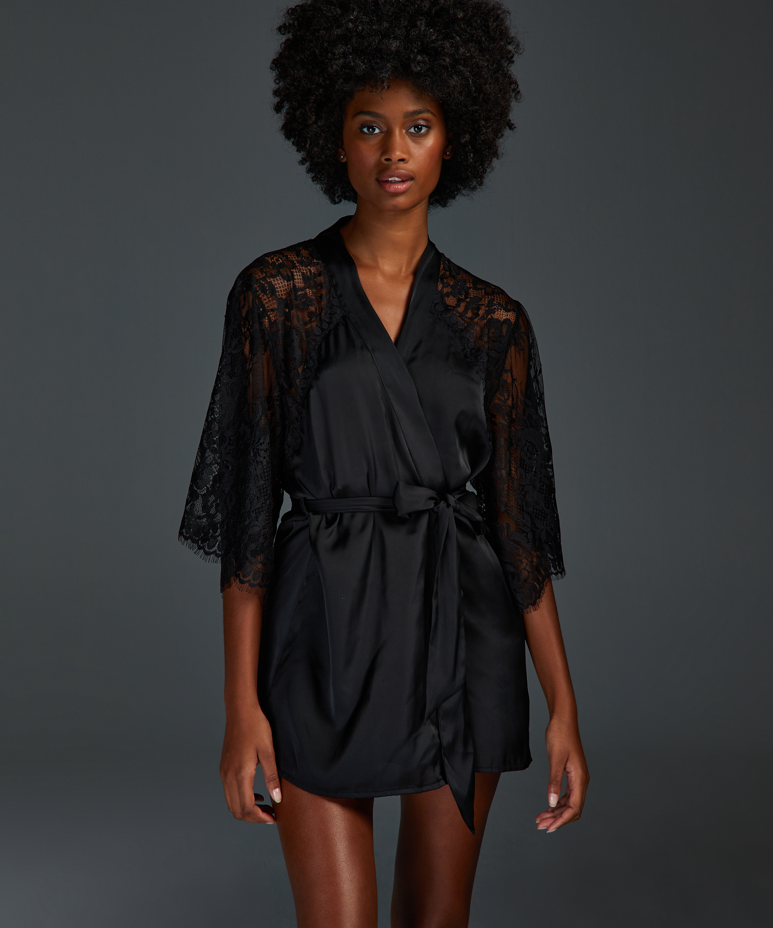 Kimono Jennifer, Zwart, main