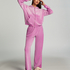 Velours pyjamabroek, Roze
