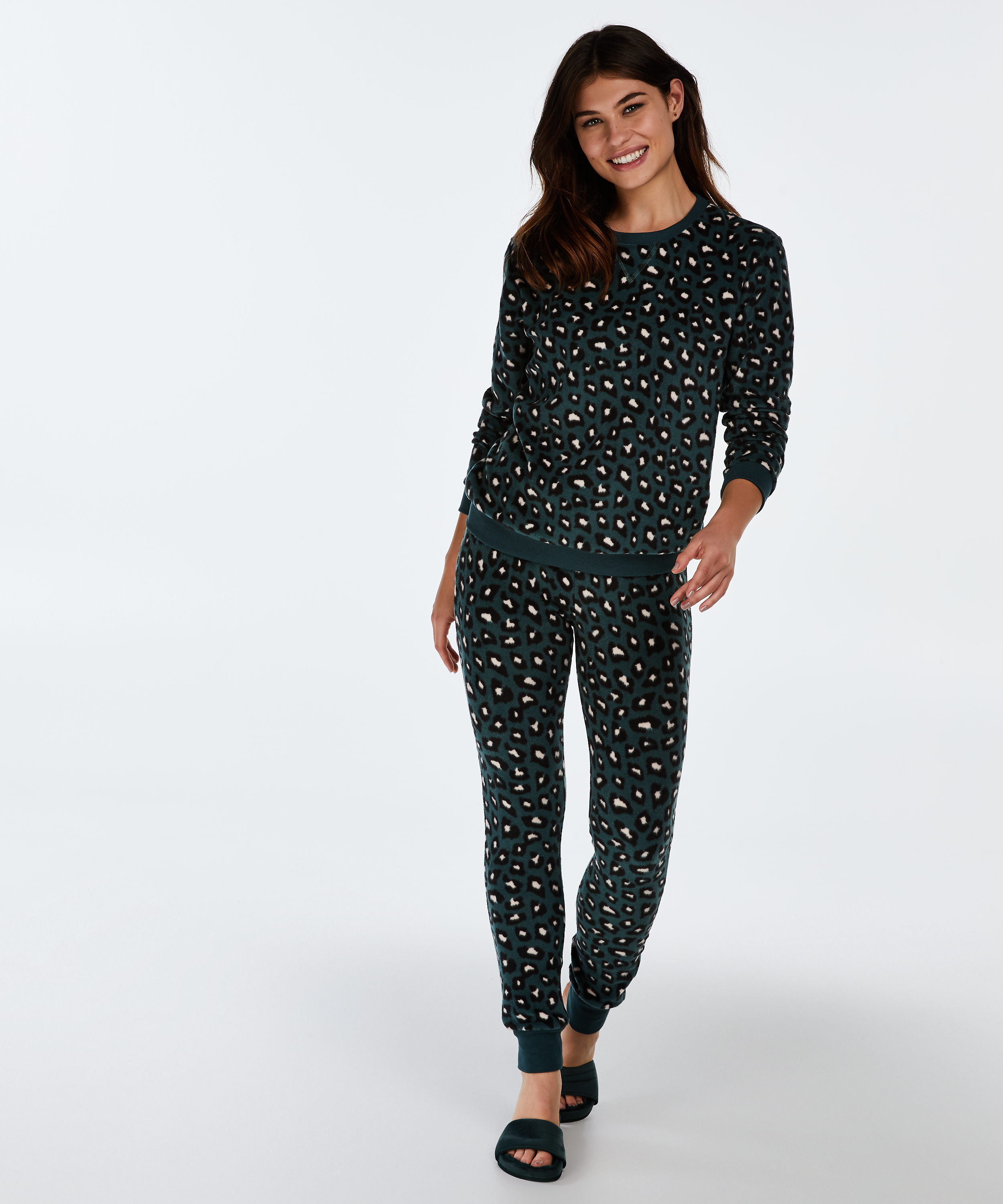 Top polaire &agrave; manches longues, Vert, main