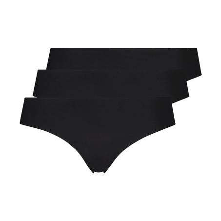 Slip br&eacute;silien Invisible Lace Back, Noir