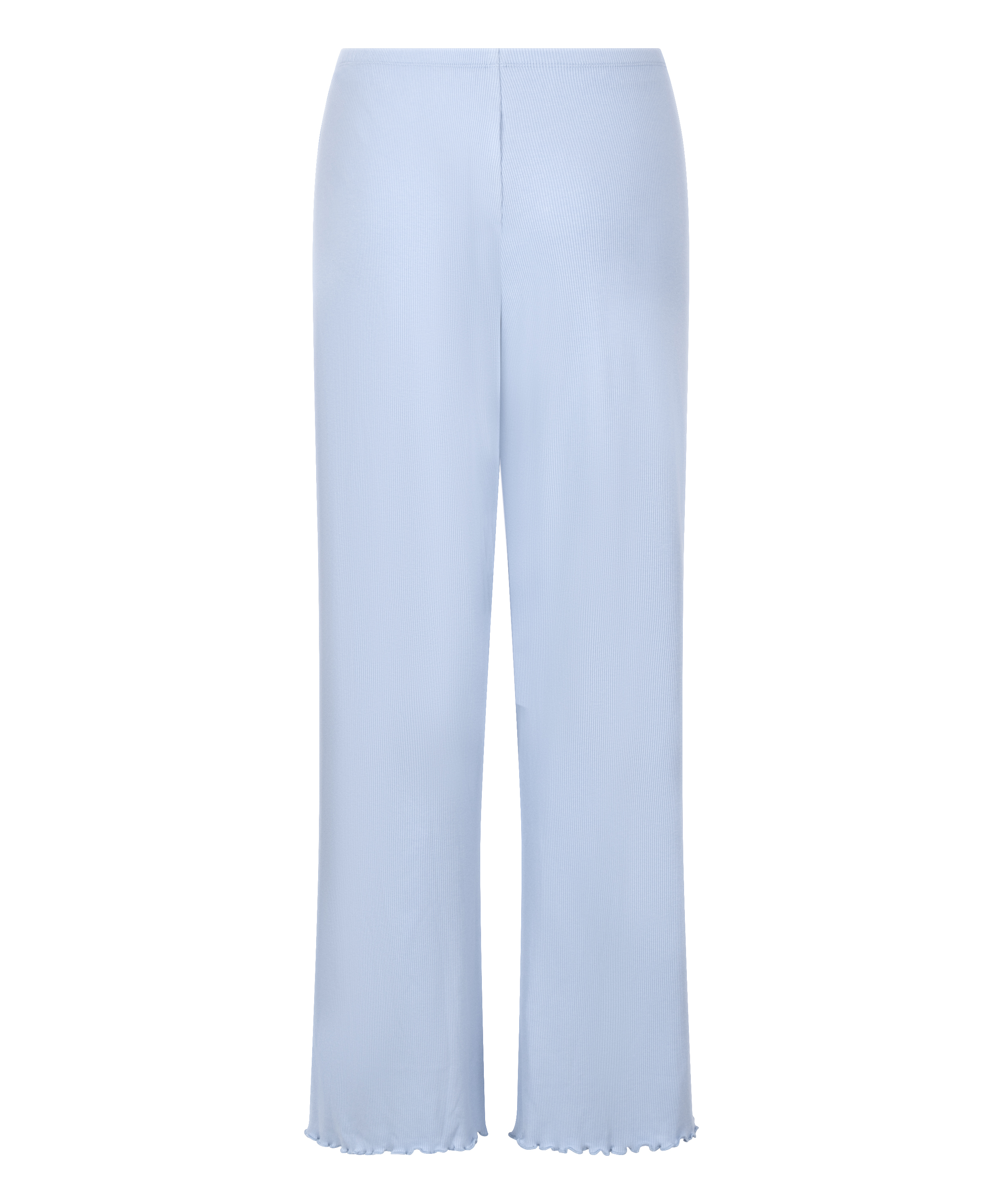 Geribde Pyjama Broek, Blauw, main