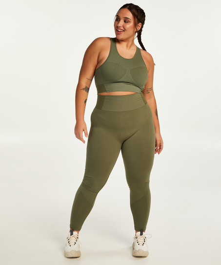 HKMX High Waisted naadloze Sportlegging, Groen