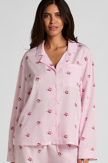 Hunkemöller Geweven Jasje Met Kersenprint Roze