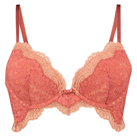 Soutien-gorge &agrave; la palangre &agrave; armatures pr&eacute;form&eacute; push-up Ellie, Rouge