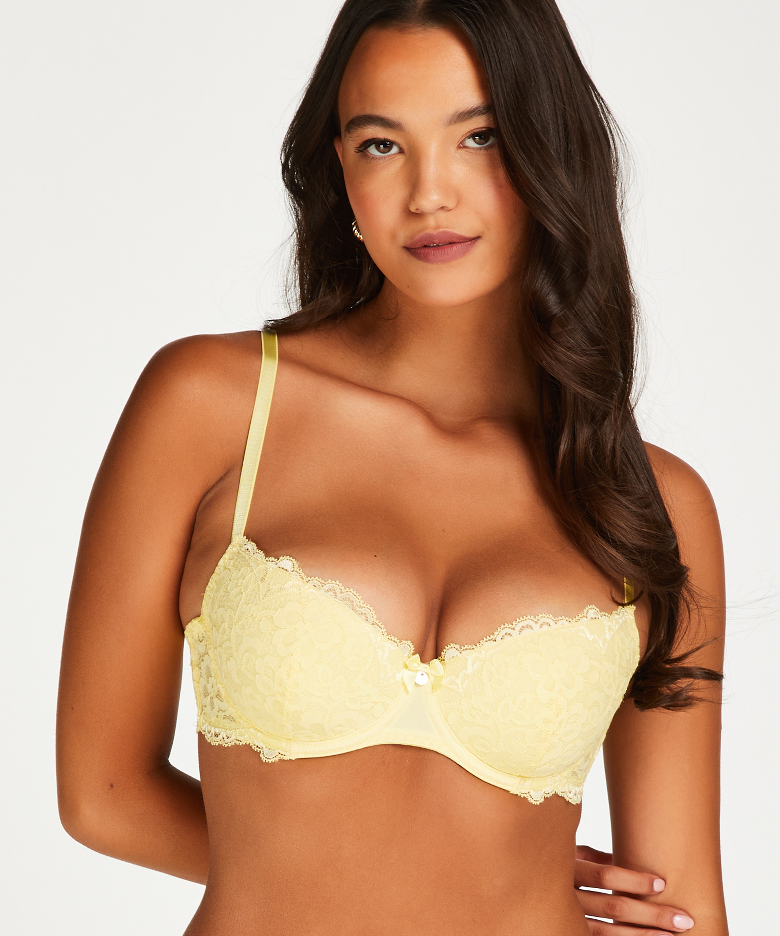 Soutien-gorge &agrave; armatures pr&eacute;form&eacute; Marine, Jaune, main