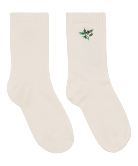 Chaussettes courtes en modal, Blanc