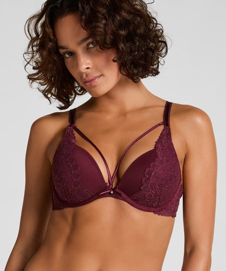 Voorgevormde push-up beugel bh Isadora, Rood