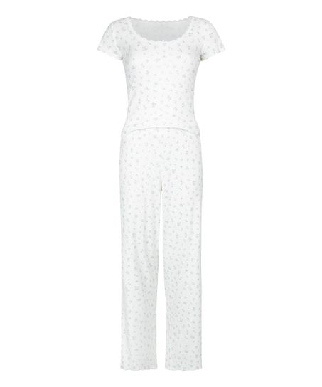 Pyjamaset Rib, Blauw