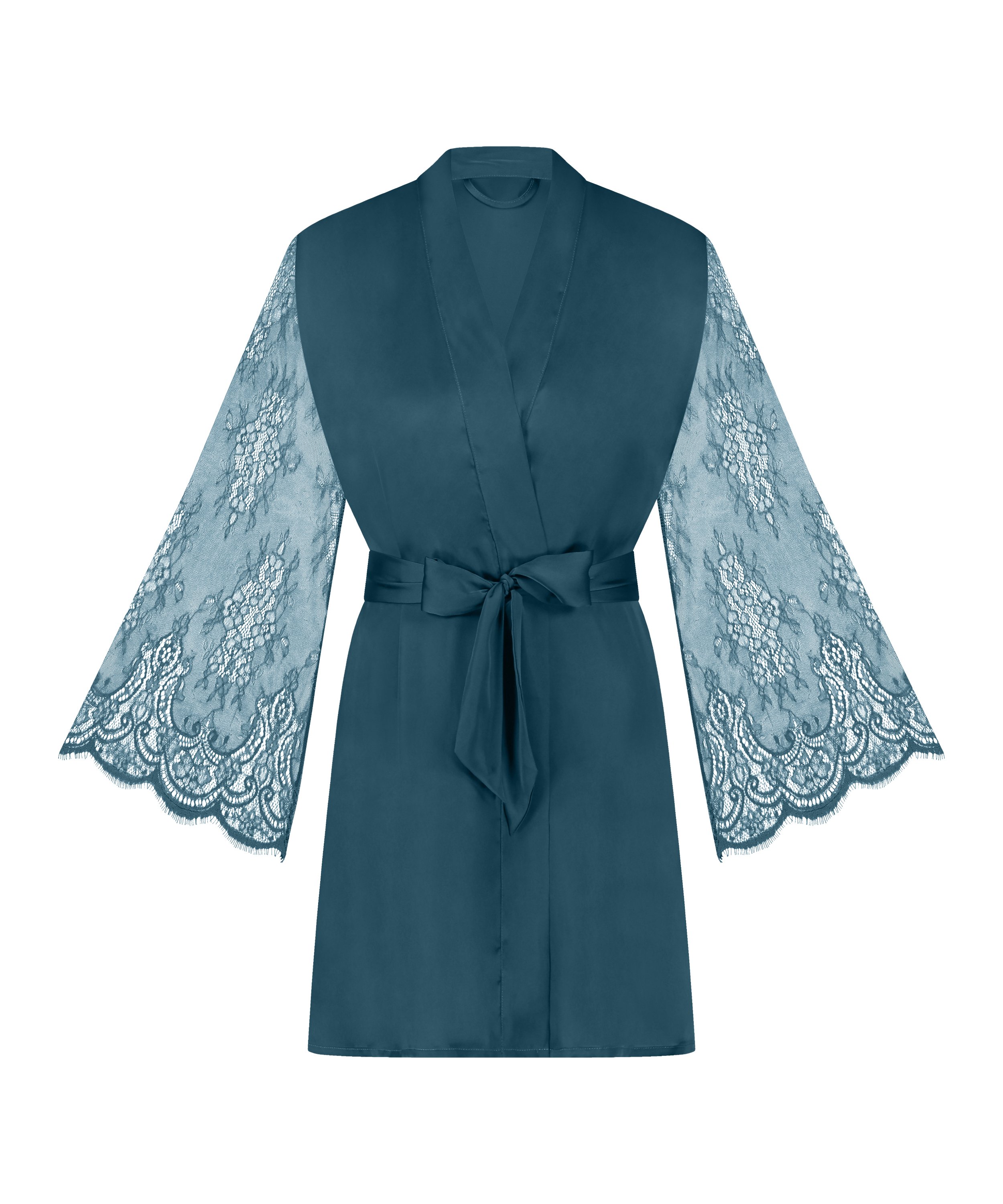 Kimono Satin, Blauw, main