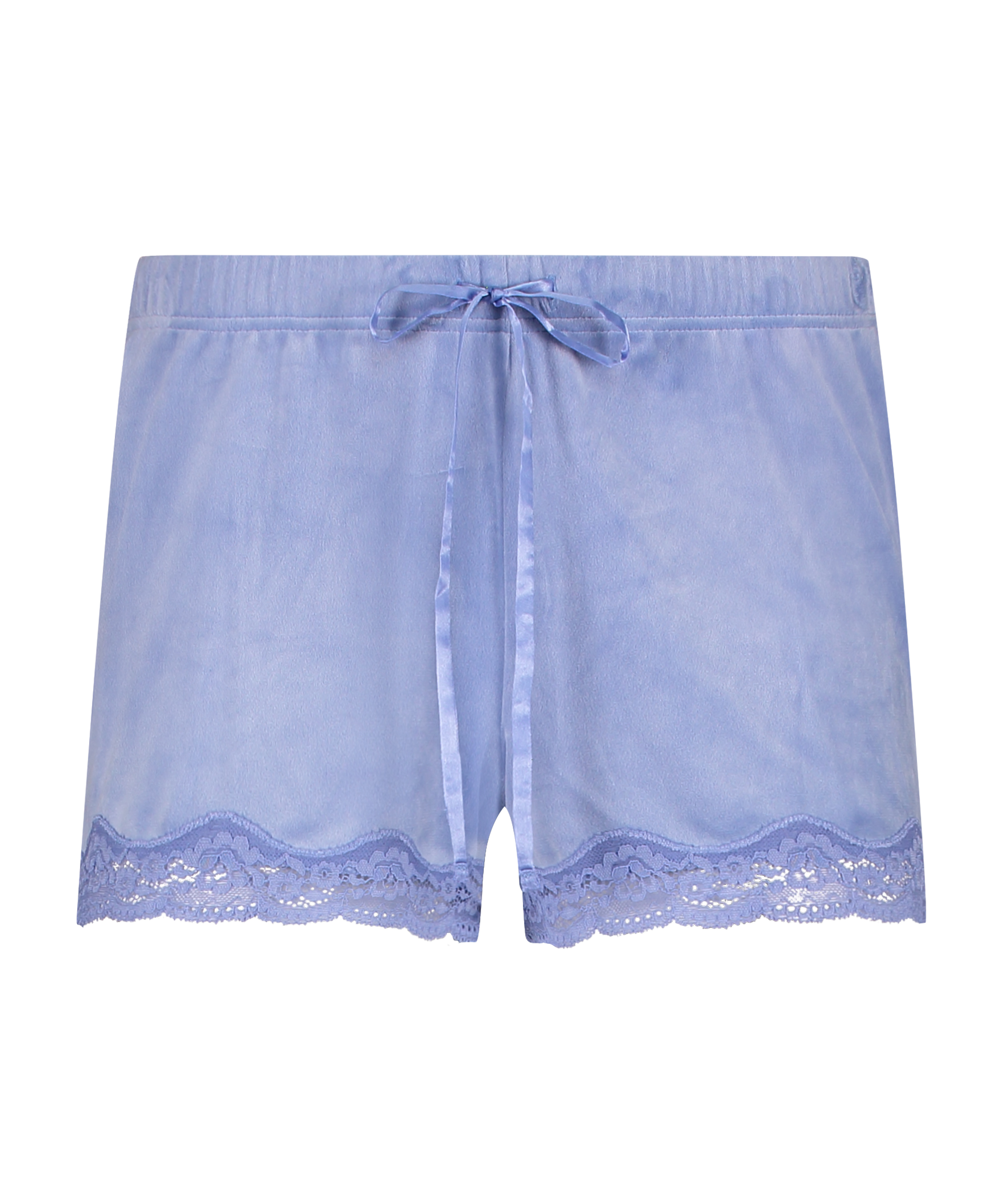 Shorts Velours Lace, Blauw, main
