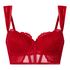 Voorgevormde longline beugel bh Whitney, Rood