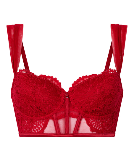 Voorgevormde longline beugel bh Whitney, Rood