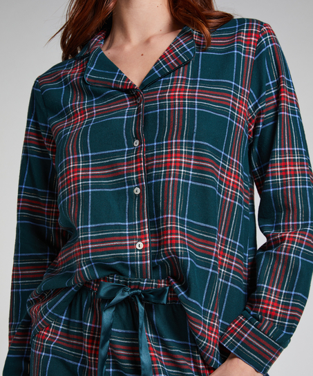 Pyjamaset Flannel, Groen