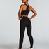 HKMX High waisted naadloze sportlegging, Zwart