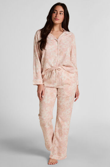Hunkemöller Bloemen Linen Broek Roze