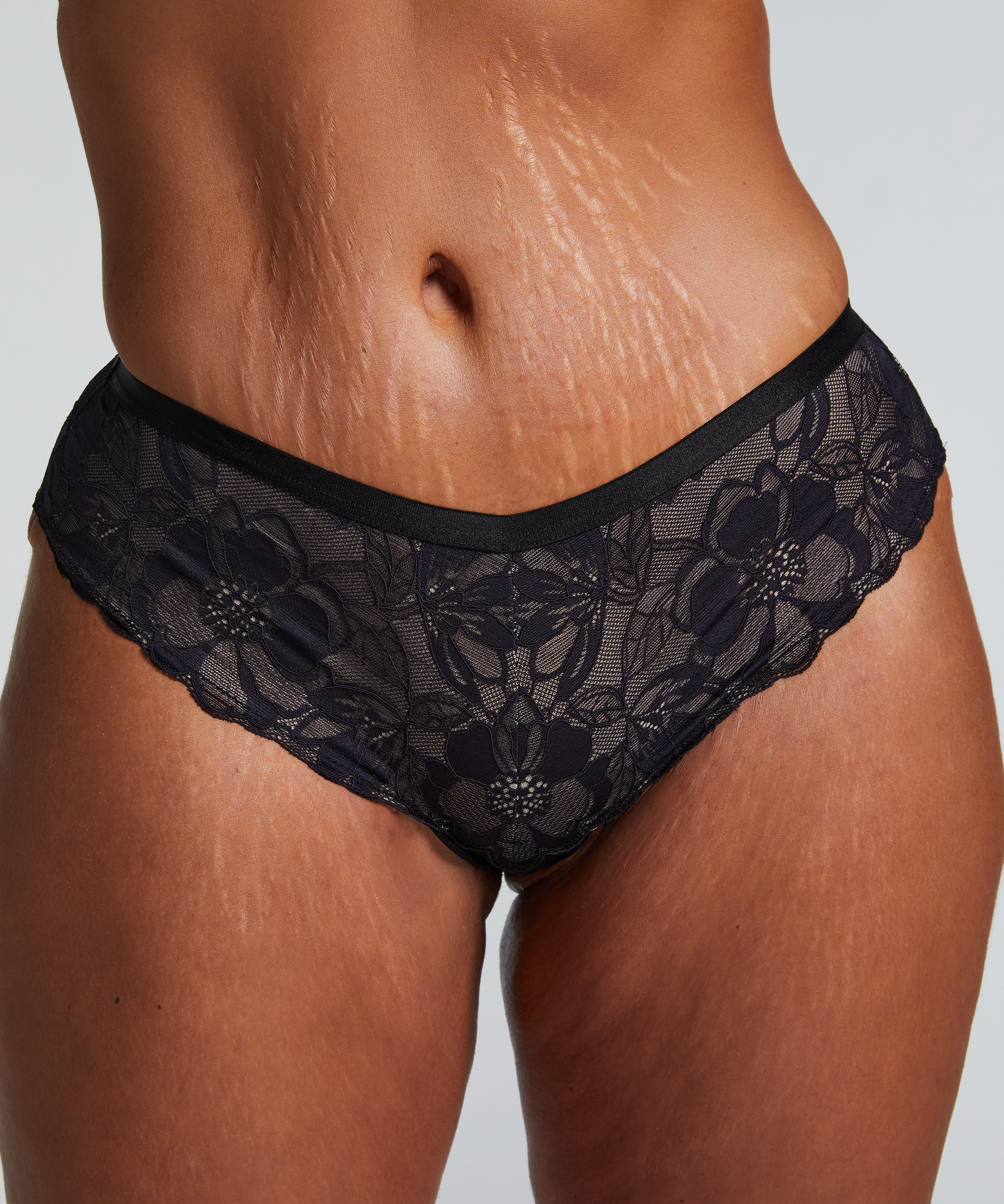 Slip br&eacute;silien Sophia, Noir, main