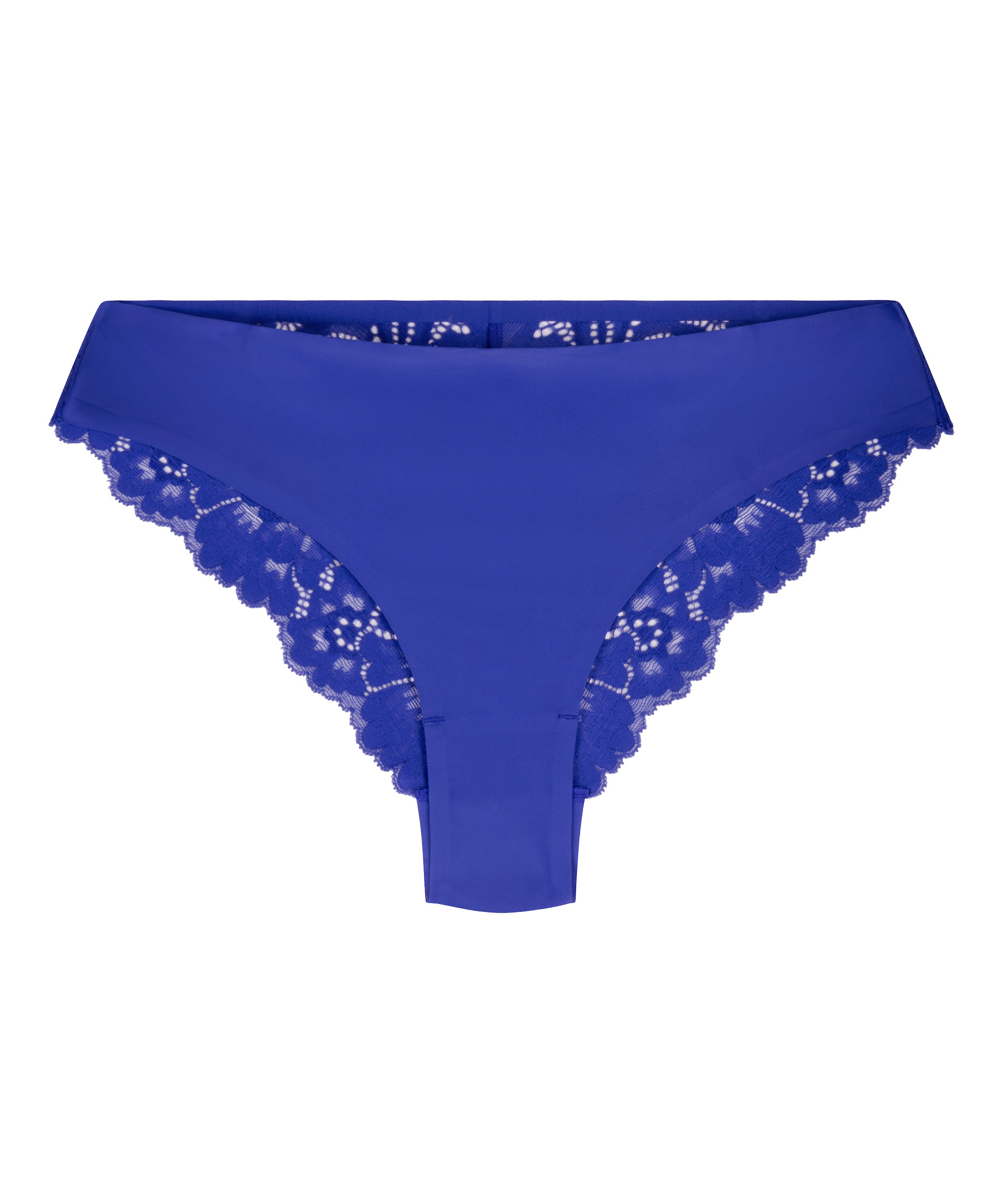 Slip br&eacute;silien Invisible Lace Back, Bleu, main