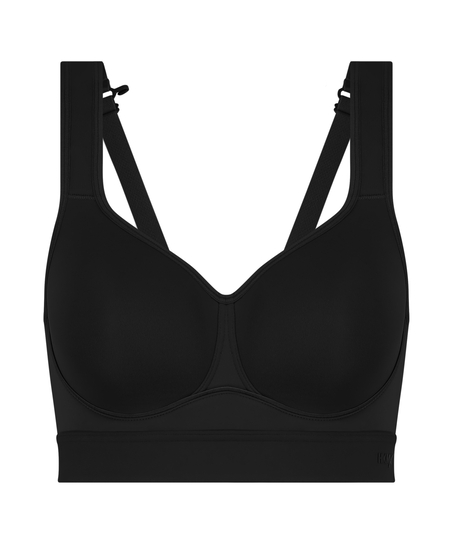 HKMX Soutien-gorge de sport The All Star Maintien niveau 2, Noir